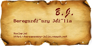 Beregszászy Júlia névjegykártya
