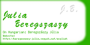 julia beregszaszy business card