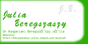 julia beregszaszy business card